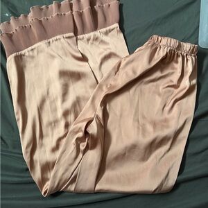 Silky Tan/Pink Lounge Pants